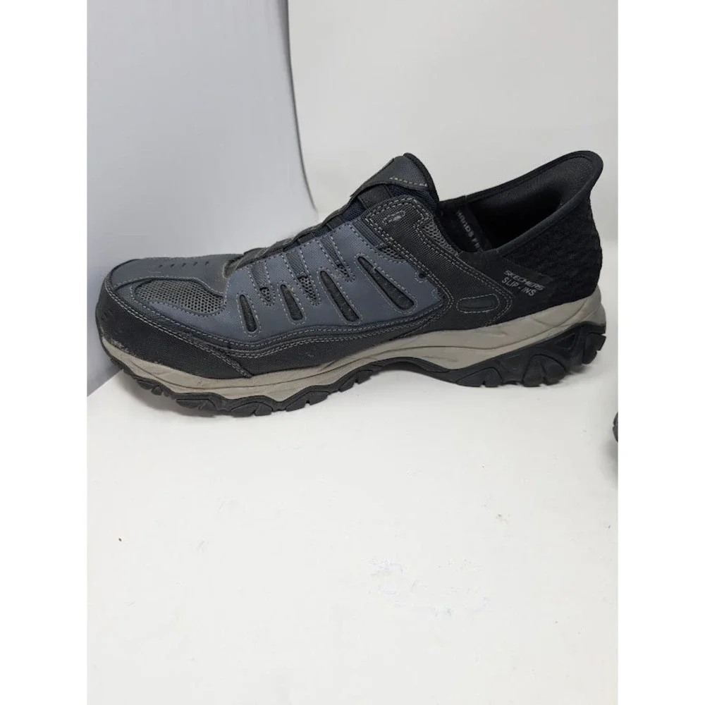 Skechers Work Hands Free Slip-ins Cankton Faison Steel Toe Shoes Men's 13 Gray